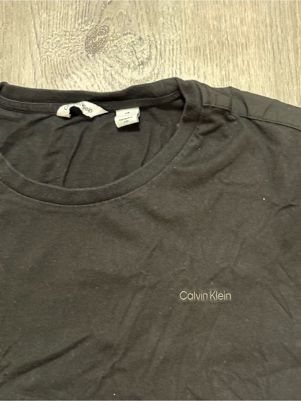 Calvin Klein Men’s Black Crew Neck Logo Tee